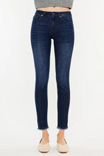 Load image into Gallery viewer, High-Rise Slim Fit Raw Hem Ankle  Jeans Front