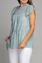 Load image into Gallery viewer, Nuvi Apparel Tiered chiffon blouse