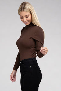 Ambiance Apparel Long-Sleeve Turtleneck Bodysuit