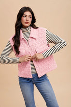 Load image into Gallery viewer, Annie Wear Texture Quilted Snap Down Vest Coat