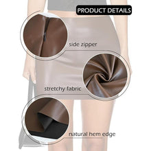 Load image into Gallery viewer, High Waisted Side Zipper Stretchy Faux PU Bodycon Skirt, SMALL, 1GG-178B002