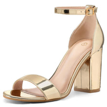 Load image into Gallery viewer, Chunky Block Heels Open Toe 3.5 Inch Heel Sandals, SIZE 10, SL3-167S005