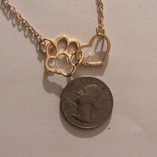 Load image into Gallery viewer, Hollow Pet Paw Footprint Necklaces 10E-J007