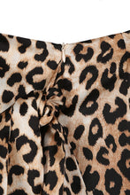 Load image into Gallery viewer, Lilou Satin leopard tie skirt