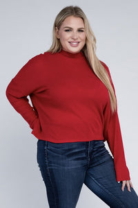 Ambiance Apparel Plus Drop Shoulder Long Sleeve Top