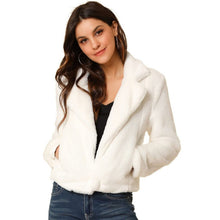 Load image into Gallery viewer, Cropped Faux Fur Jacket, Small, 22E-196T006