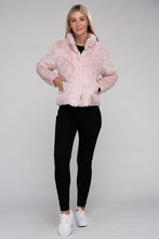 Load image into Gallery viewer, Ambiance Apparel Fluffy Zip-Up Sweater Jacket