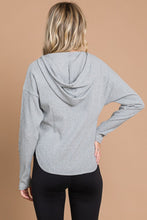 Load image into Gallery viewer, Culture Code Full Size Ribbed Zip Up Drawstring Hooded Jacket