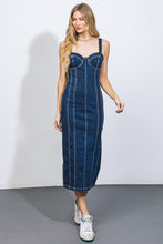 Load image into Gallery viewer, A GREATER LOVE DENIM MIDI DRESS