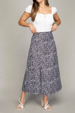 Nuvi Apparel Floral midi skirt with slit