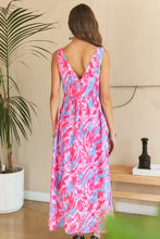 Load image into Gallery viewer, ADORA Abstract Floral V-Neck Maxi Dress