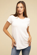 Load image into Gallery viewer, ZENANA Round Hem Rayon Short Sleeve Top