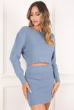 Lilou Ribbed knit crop top and skirt set