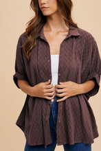 Load image into Gallery viewer, Annie Wear Checkered Button Up Half Sleeve Shirt