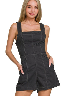 Tie Back Romper Front