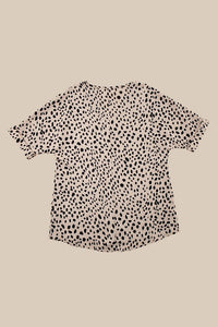 Nuvi Apparel Leopard V neck blouse