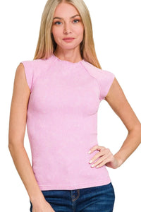 Washed Ribbed Seamless Top