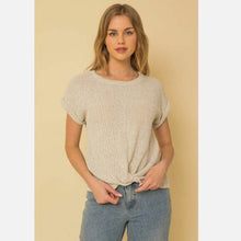 Load image into Gallery viewer,  Short Sleeve Bottom Twist Top front