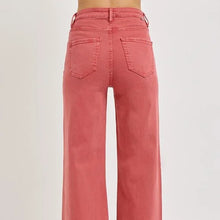 Load image into Gallery viewer, High Rise Tummy Control Wide Leg Jeans, Size 5(27) Back