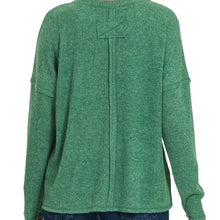 Load image into Gallery viewer, Ribbed Brushed Soft Melange Hacci Sweater Back