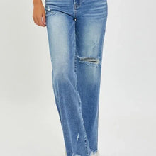 Load image into Gallery viewer, RISEN Full Size High Rise Frayed Hem Wide Leg Jeans Size 2XL B007