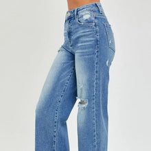 Load image into Gallery viewer, RISEN Full Size High Rise Frayed Hem Wide Leg Jeans Size 2XL B007