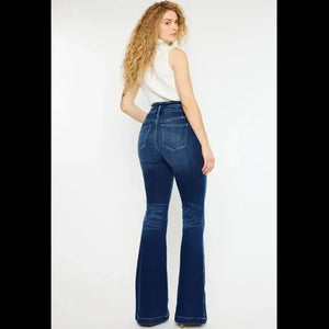 Kancan Button Fly High Rise Flare Jeans, 11/29, B012