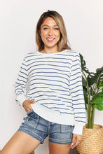 Load image into Gallery viewer, Double Take Striped Long Sleeve Round Neck Top