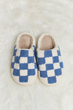 Load image into Gallery viewer, Melody Checkered Print Plush Slide Slippers