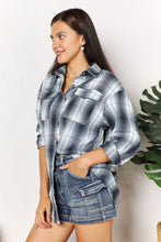 Load image into Gallery viewer, Double Take Plaid Dropped Shoulder Shirt