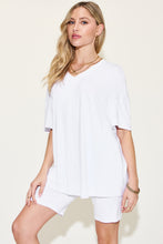 Load image into Gallery viewer, Basic Bae Full Size V-Neck Drop Shoulder Short Sleeve T-Shirt and Shorts Set