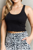 HIDDEN Bow Down Sleeveless Ruffle Crop Top