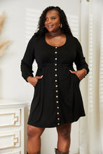 Load image into Gallery viewer, Double Take Scoop Neck Empire Waist Long Sleeve Magic Dress