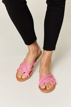 Load image into Gallery viewer, WILD DIVA Crisscross PU Leather Open Toe Sandals