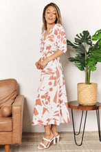 Load image into Gallery viewer, Double Take Printed Surplice Balloon Sleeve Dress