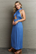 Load image into Gallery viewer, Ninexis Know Your Worth Criss Cross Halter Neck Maxi Dress