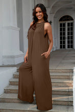 Load image into Gallery viewer, Double Take Full Size Tie Back Cutout Sleeveless Jumpsuit