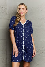 Load image into Gallery viewer, MOON NITE Quilted Quivers Button Down Sleepwear Dress