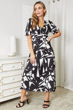 Load image into Gallery viewer, Double Take Printed Surplice Balloon Sleeve Dress