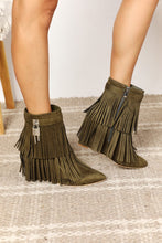 Load image into Gallery viewer, Legend Women&#39;s Tassel Wedge Heel Ankle Booties