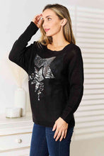 Load image into Gallery viewer, Double Take Sequin Graphic Dolman Sleeve Knit Top