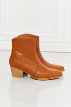 Load image into Gallery viewer, MMShoes Watertower Town Faux Leather Western Ankle Boots in Ochre