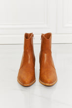 Load image into Gallery viewer, MMShoes Watertower Town Faux Leather Western Ankle Boots in Ochre