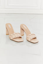 Load image into Gallery viewer, MMShoes Top of the World Braided Block Heel Sandals in Beige