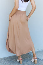 Load image into Gallery viewer, Doublju Comfort Princess Full Size High Waist Scoop Hem Maxi Skirt in Tan