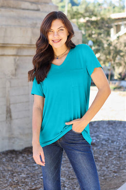  V-Neck Short Sleeve T-Shirt Front