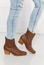 Load image into Gallery viewer, MMShoes Love the Journey Stacked Heel Chelsea Boot in Chestnut