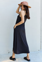 Load image into Gallery viewer, Ninexis Good Energy Full Size Cami Side Slit Maxi Dress in Black