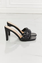 Load image into Gallery viewer, MMShoes Top of the World Braided Block Heel Sandals in Black