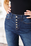 JUDY BLUE Arlo High Rise Button-Fly Straight Jeans